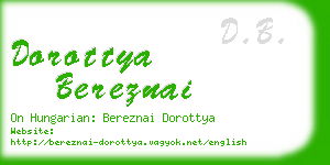 dorottya bereznai business card